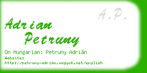 adrian petruny business card